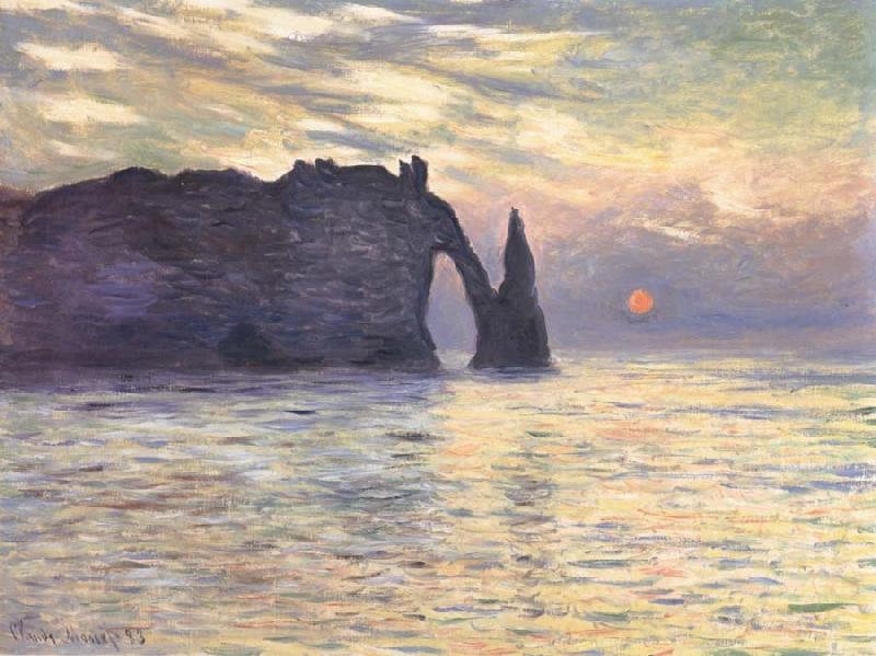  The Cliff,Etretat,Sunset